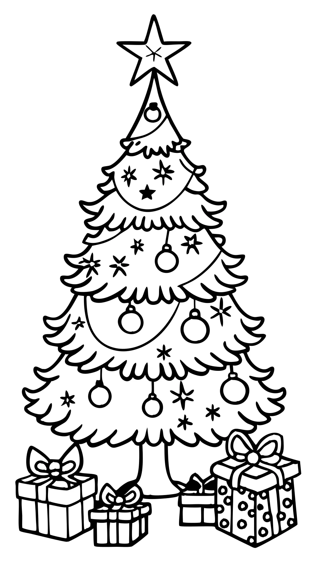 coloring pages christmas tree printable